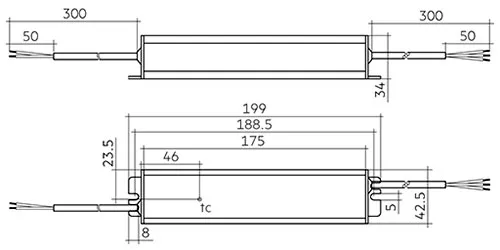LC 35W 24V IP67 L EXC UNV Constant Voltage LED Driver IP67 Dry, damp and wet location. 28003295  Tridonic LC
